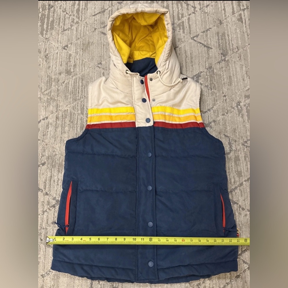 VTG Yo Colorado Epic Fader Puffer Vest Unisex SZ L Hooded - Picture 6 of 8